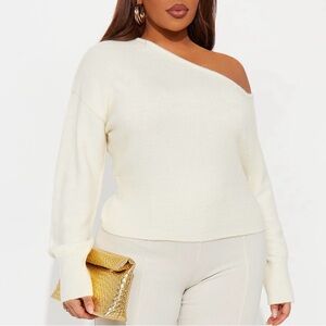 Cream Shoulder Sweater